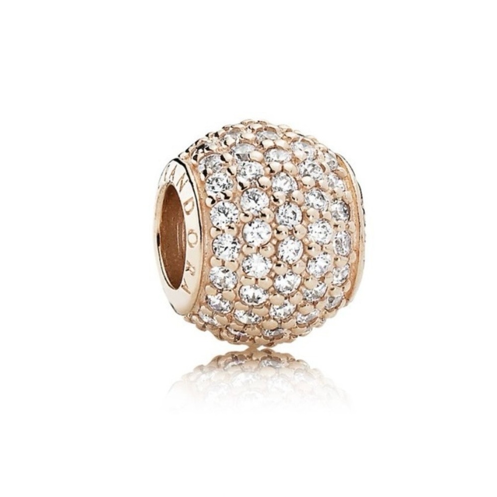 PANDORA Rose Gold Pave Lights Ball Charm